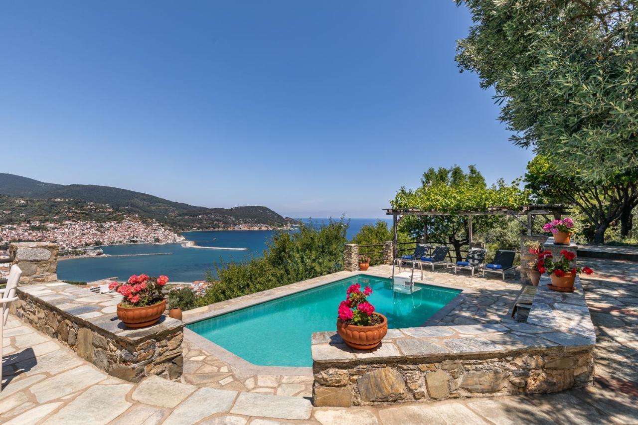Villa Nina Skopelos- Private Pool - Magnificent Views Exteriör bild