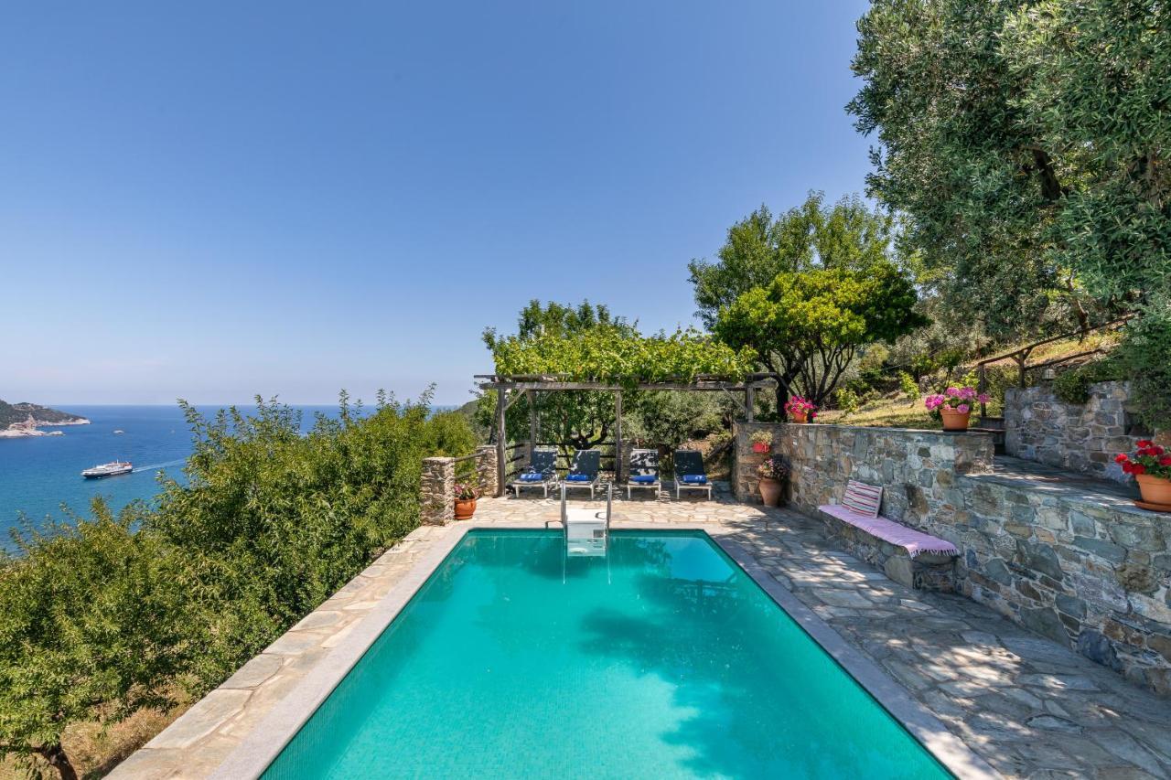 Villa Nina Skopelos- Private Pool - Magnificent Views Exteriör bild