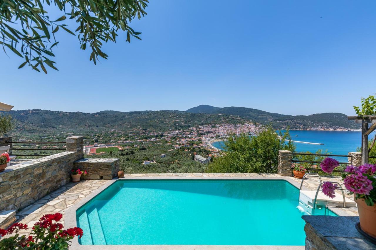 Villa Nina Skopelos- Private Pool - Magnificent Views Exteriör bild
