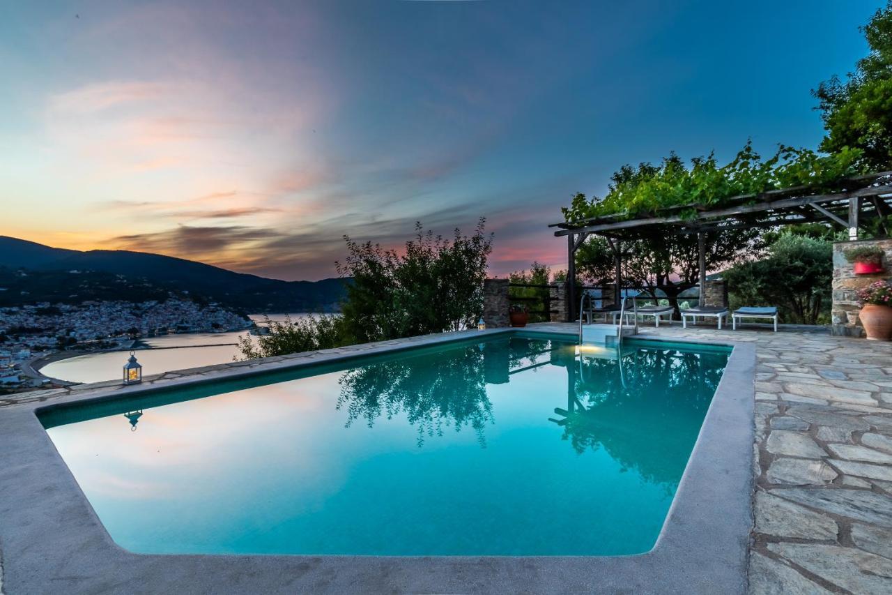 Villa Nina Skopelos- Private Pool - Magnificent Views Exteriör bild