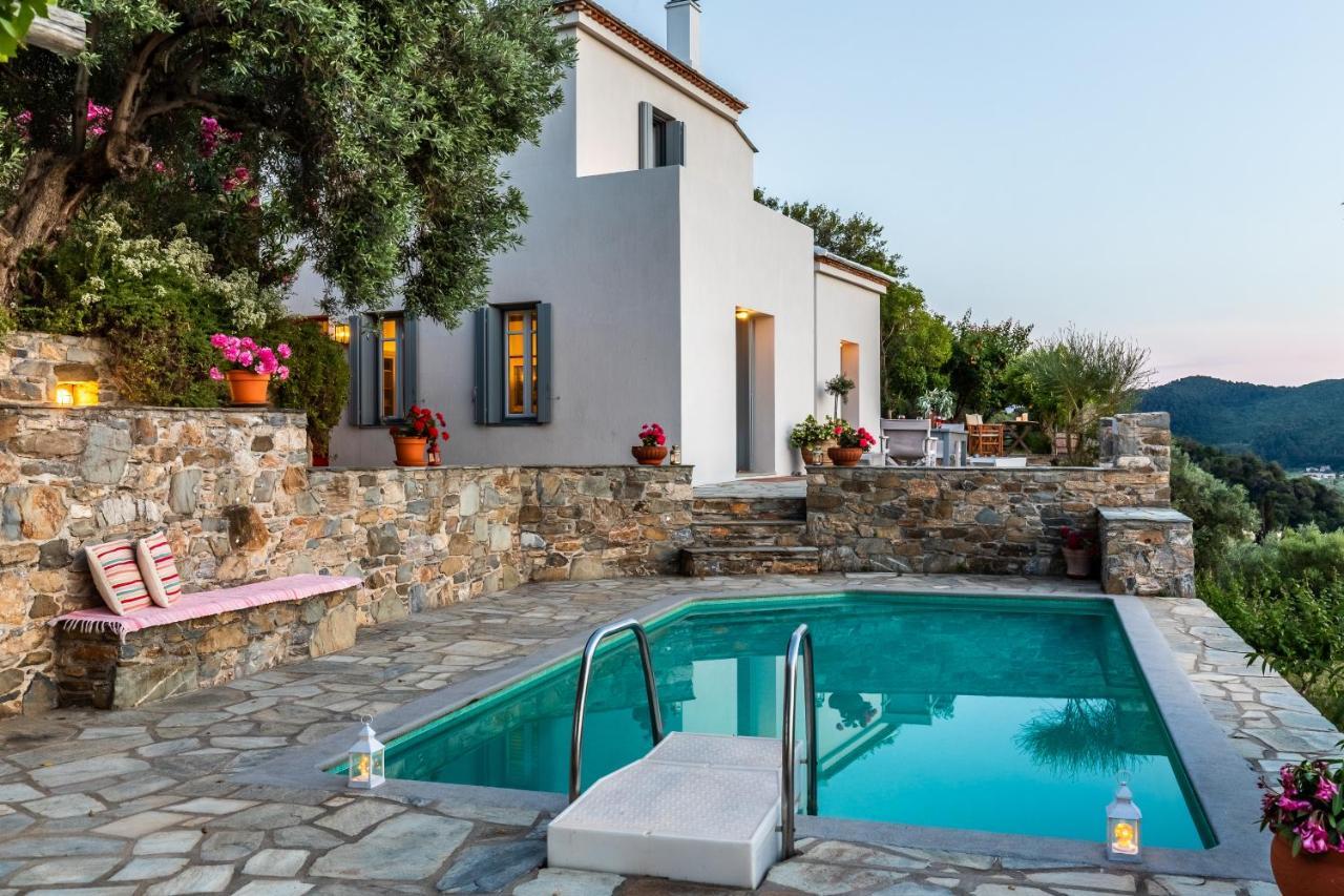 Villa Nina Skopelos- Private Pool - Magnificent Views Exteriör bild