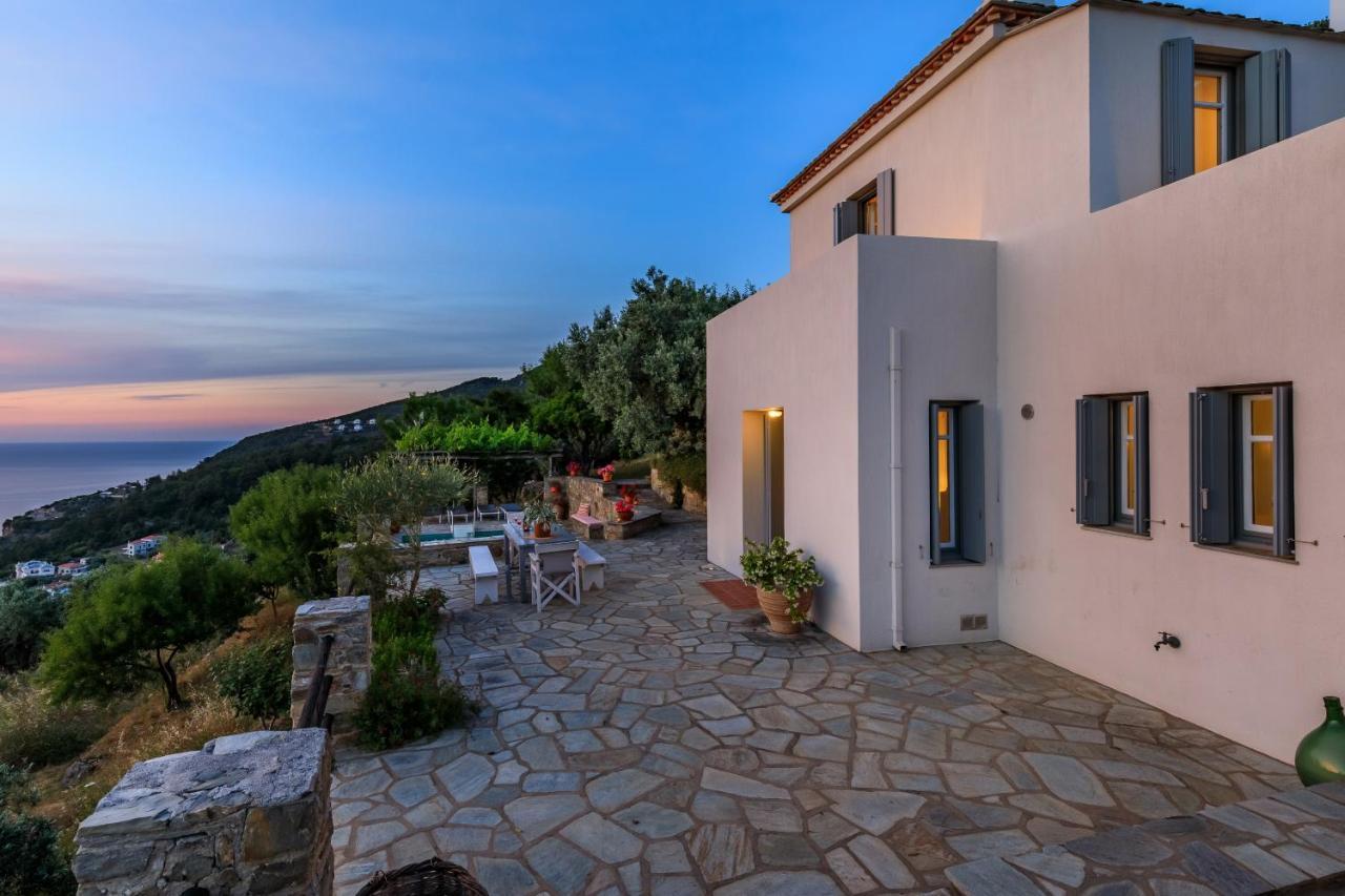Villa Nina Skopelos- Private Pool - Magnificent Views Exteriör bild